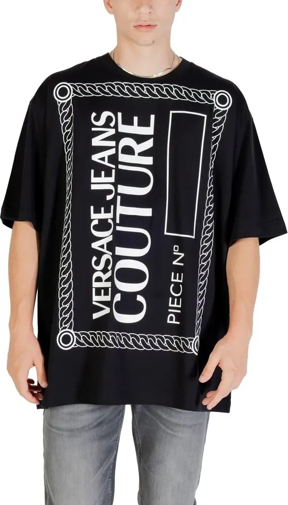 T-Shirt Versace Jeans Couture Black Cotton T-Shirt