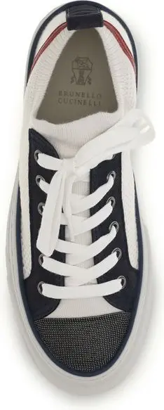 Multicolor Cotton Low Top Sneakers Brunello Cucinelli