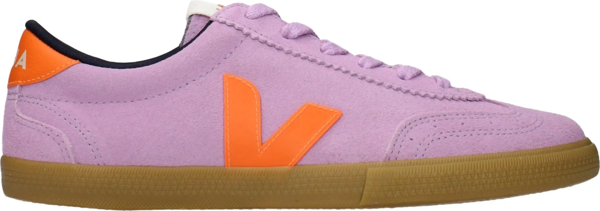 Pink Leather Low Top Sneakers