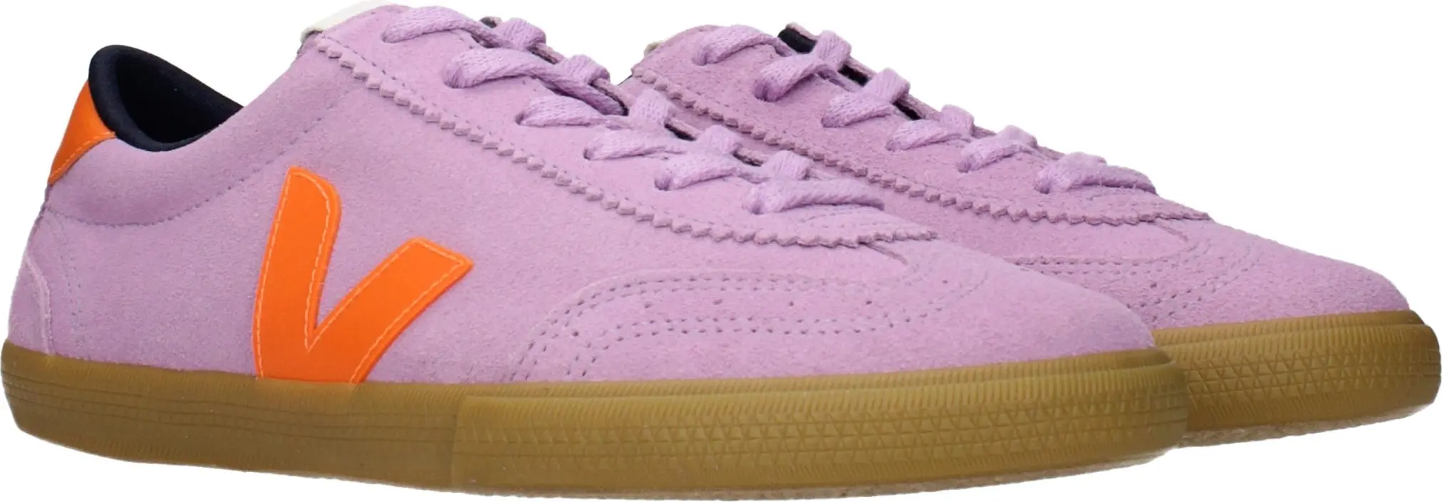 Pink Leather Low Top Sneakers