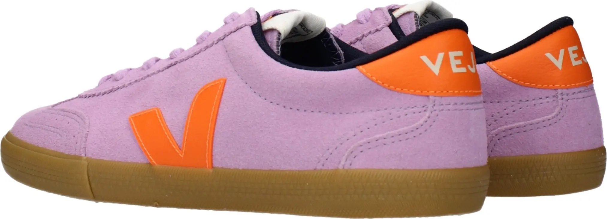 Pink Leather Low Top Sneakers