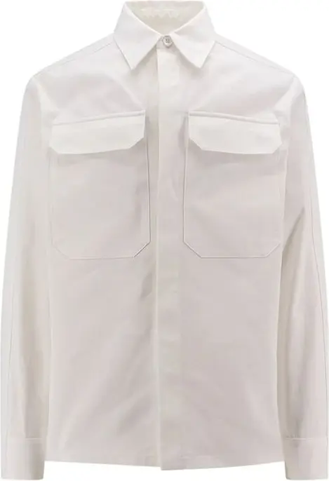 White Cotton Dress Shirt Jil Sander