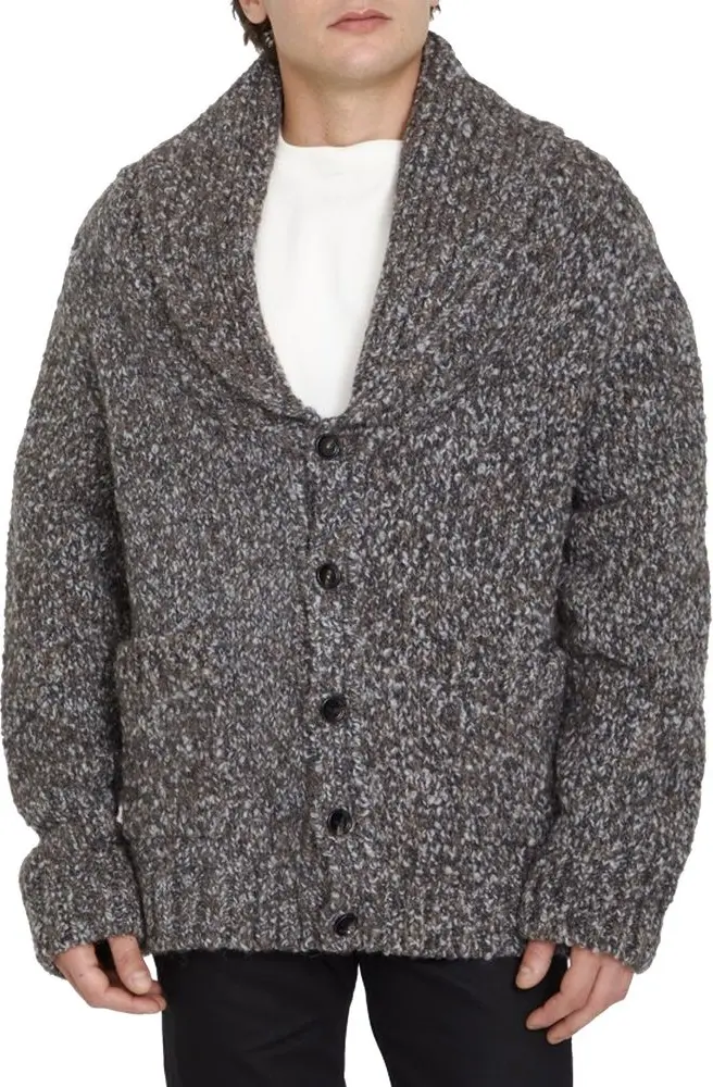 Cardigan Bottega Veneta Gray Alpaca Leather