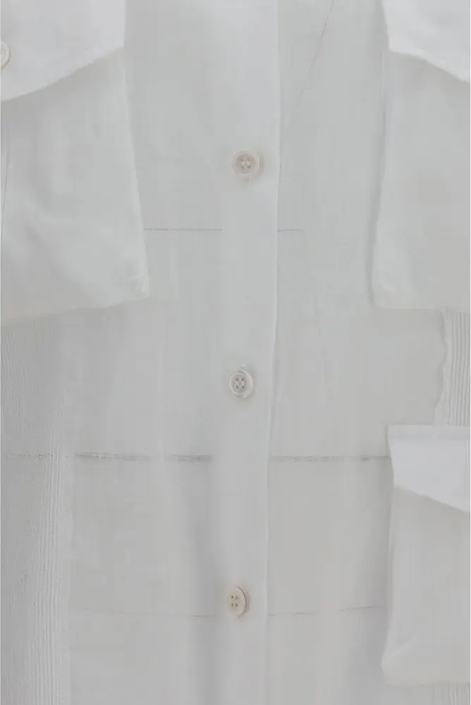 Shirt Ermanno Scervino White Ramie Shirt