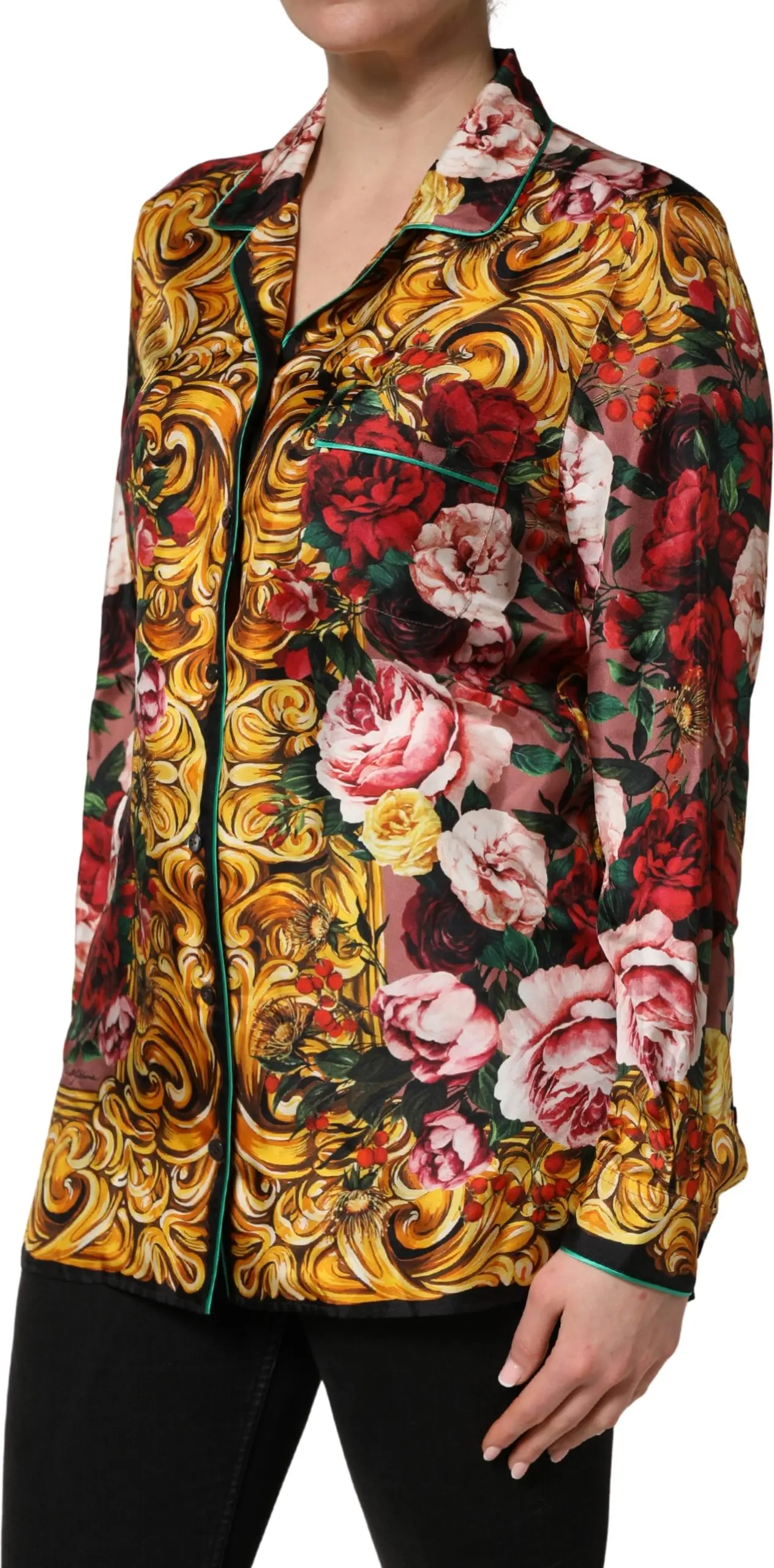 Long Sleeves Button Down Shirt Top Dolce & Gabbana