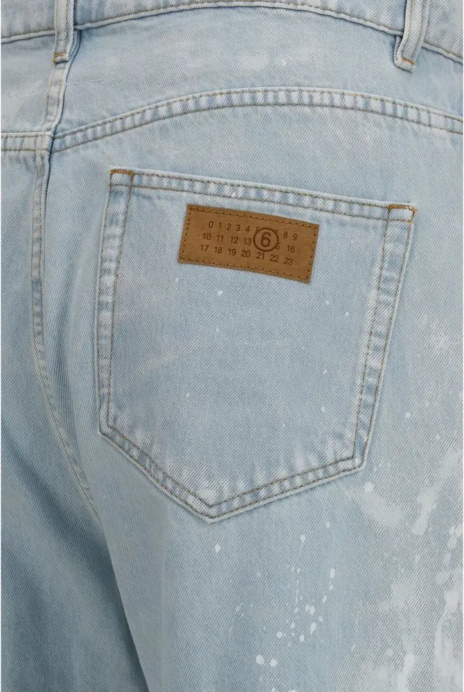 Jeans MM6 Blue Cotton Straight-Leg Jeans