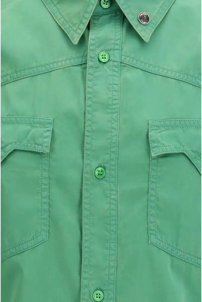 Рубашка Versace Bicolor Cotton Shortsleeve Shirt