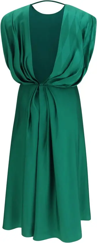 Dress Versace Bicolor Silk Casual Dress