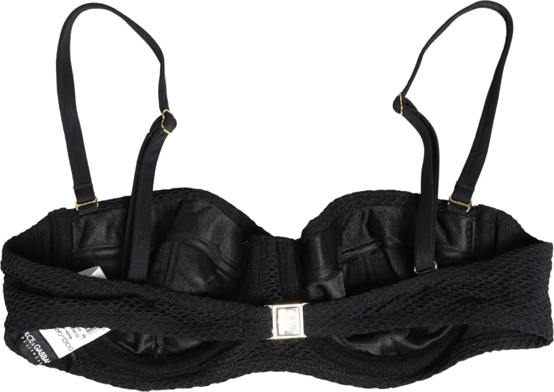 Бюстгальтер Black Nylon Padded Balconnet Dolce & Gabbana