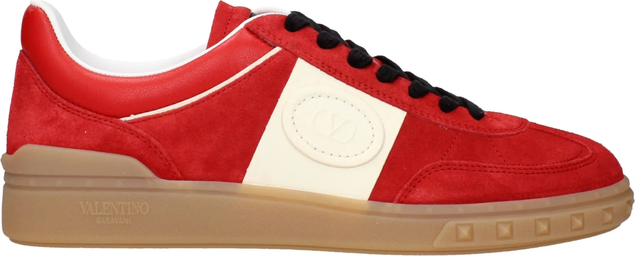 Red Leather Low Top Sneakers Valentino Garavani