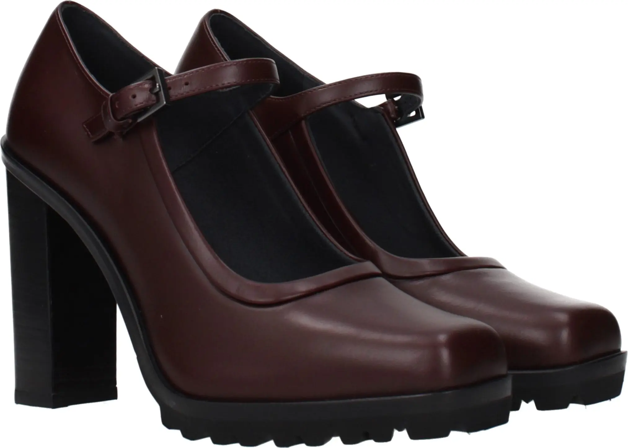 Max Mara brendi tomonidan jigarrang teri yuqori poshna poyabzali Pumps