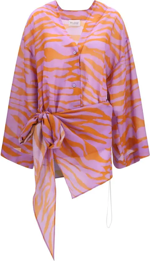 Shirt The Attico Multicolor Cotton Pattern Shirt