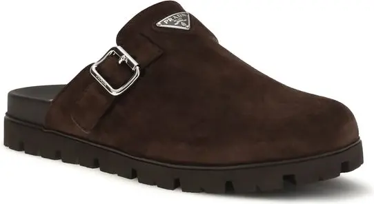 Mules Prada Brown Calf Leather Bos Taurus
