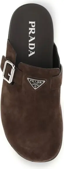Mules Prada Brown Calf Leather Bos Taurus