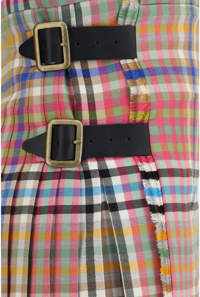 Vivienne Westwood Heather Check Mini Kilt yubkasi