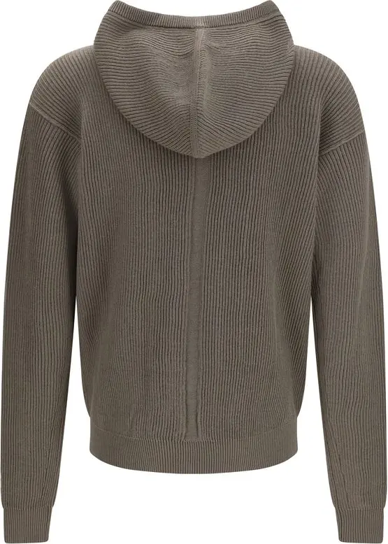Худи Rick Owens Серое из шерсти Ovis Aries