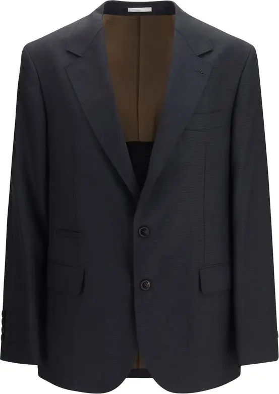 Jacket Brunello Cucinelli Black Wool Oves Aries