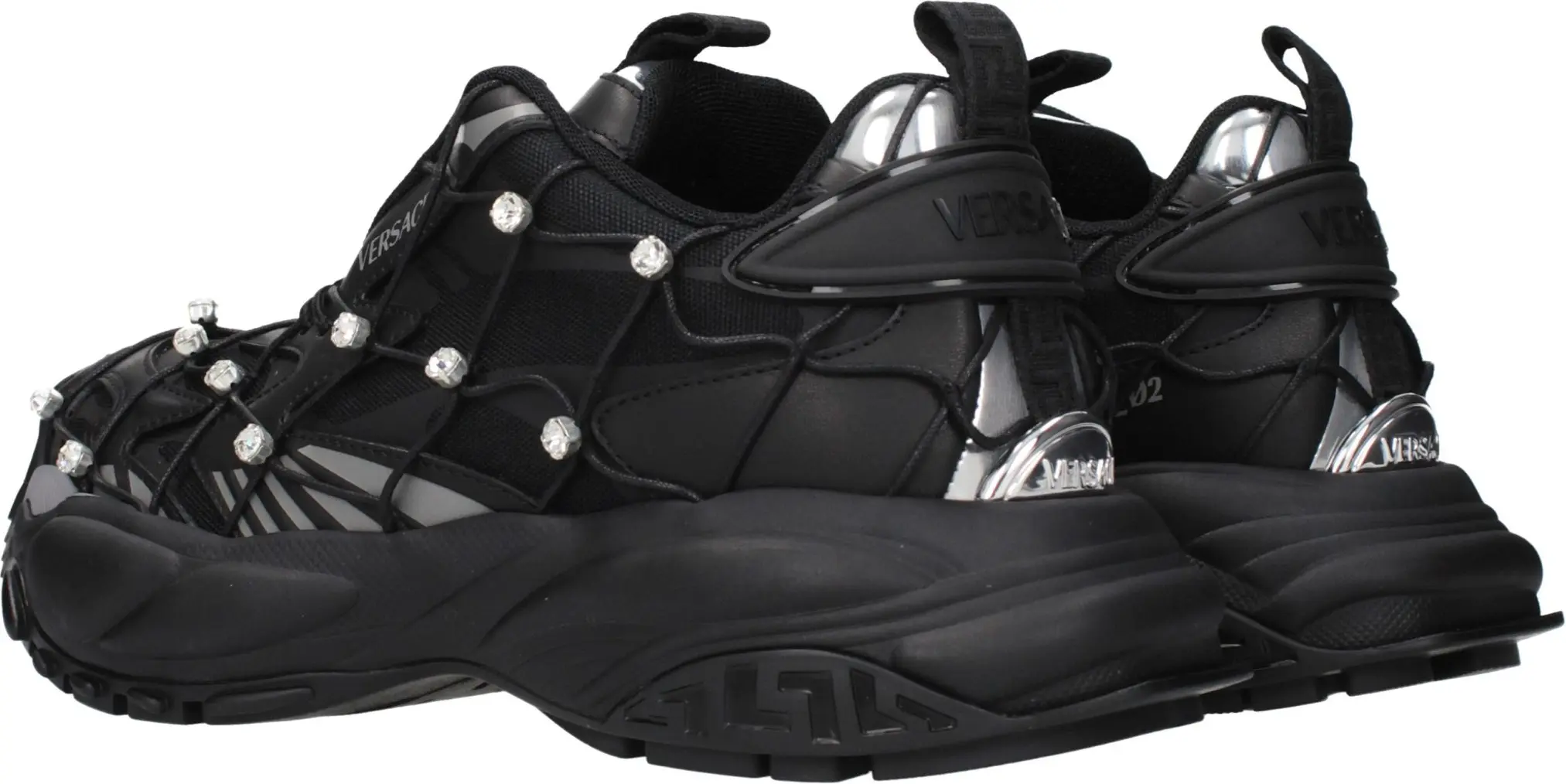 Versace Black Fabric Chunky кроссовкалари