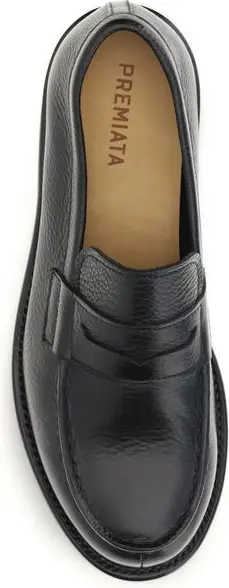 Лоферы Premiata Black Calf Leather Bos Taurus Slip-On Loafers