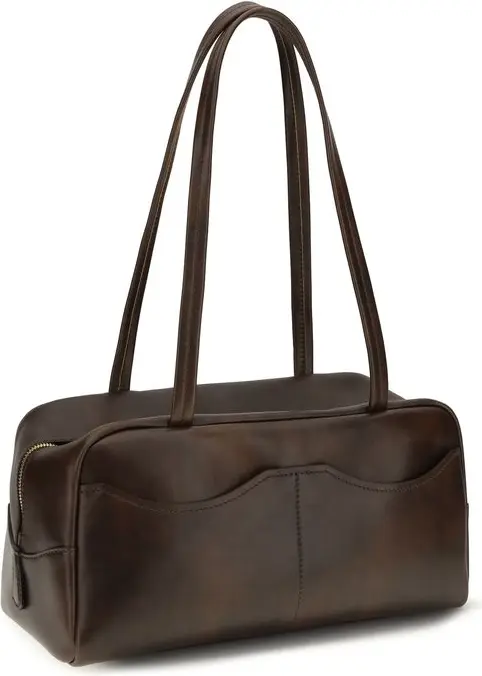 Shoulder Bag Prada Brown Calf Leather Bos Taurus