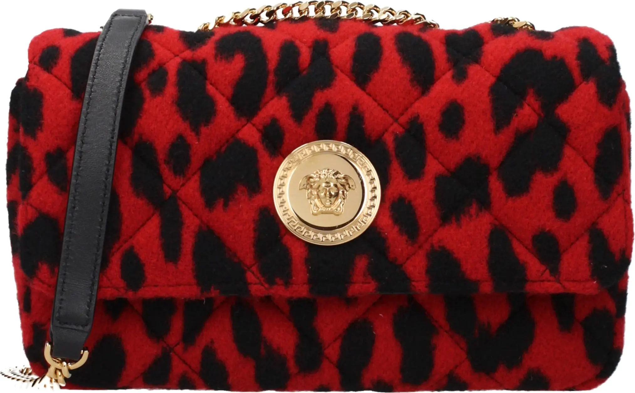 Shoulder Bag Versace Red Wool