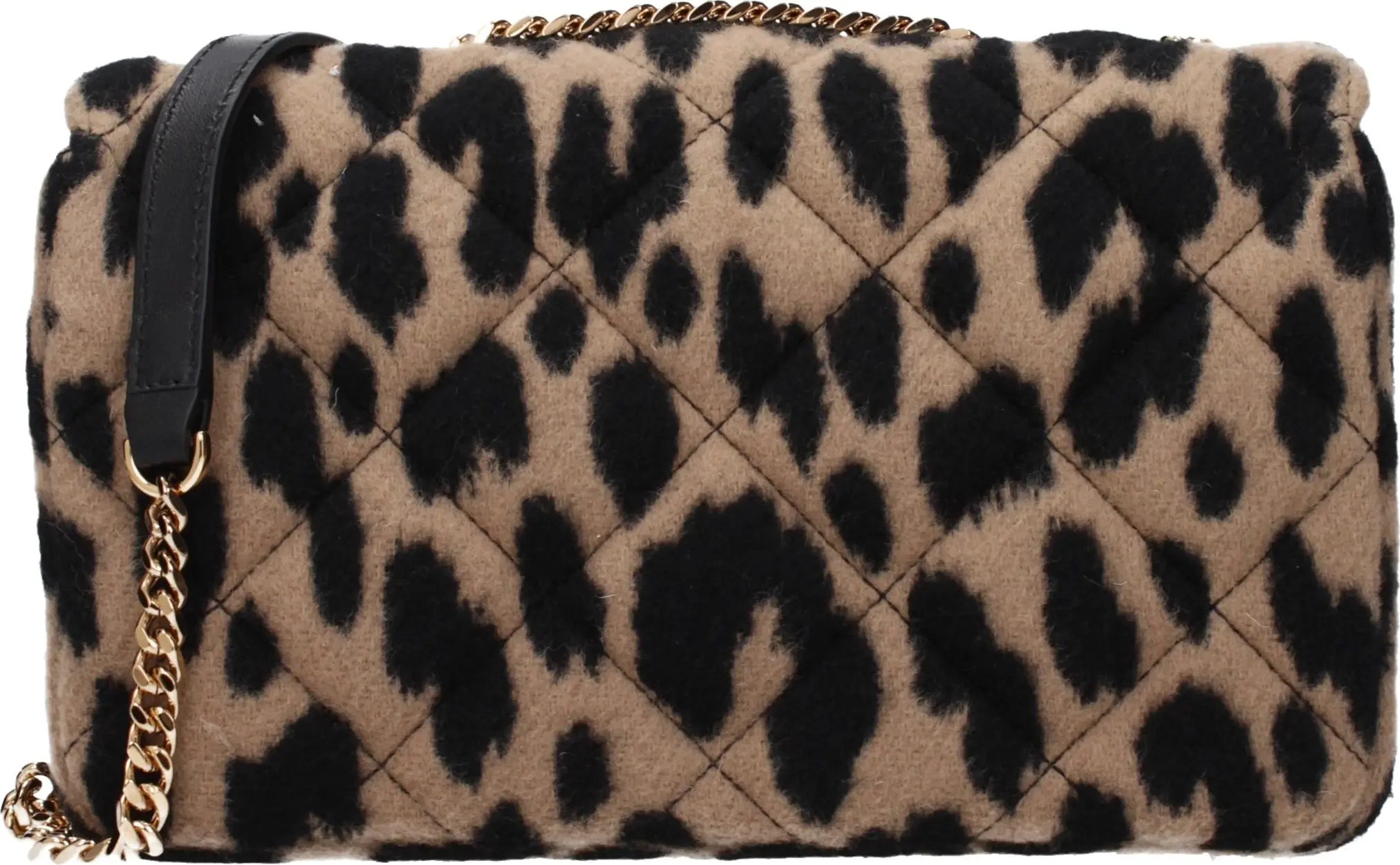 Brown Wool Shoulder Bag Versace
