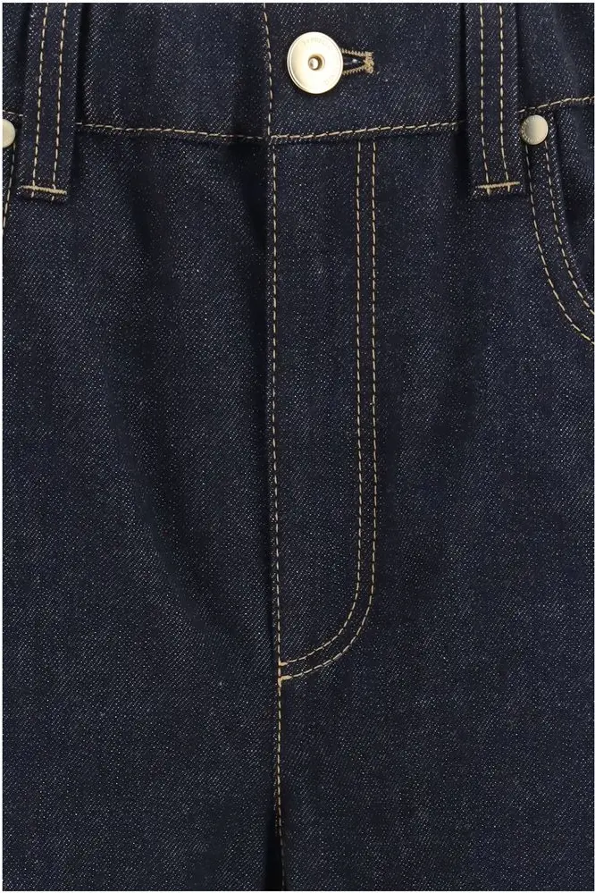 Джинсы Brunello Cucinelli синие хлопковые