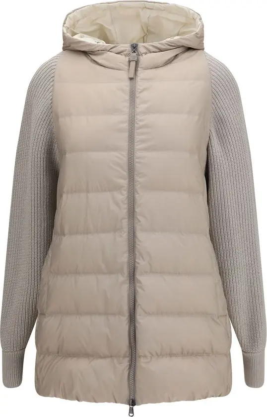 Jacket Gray Polyamide Full-Length Jacket