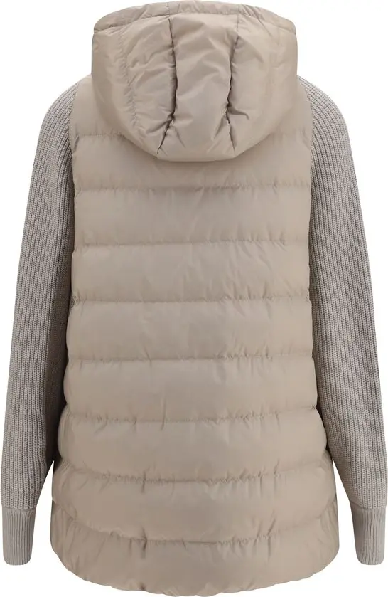 Jacket Gray Polyamide Full-Length Jacket