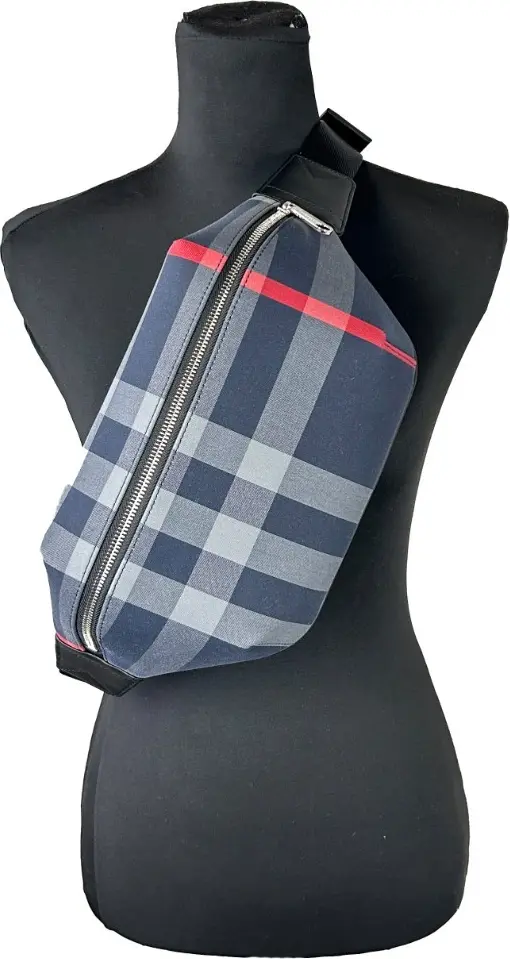 Burberry Medium Check Sonny Fanny Belxorun sumkasi