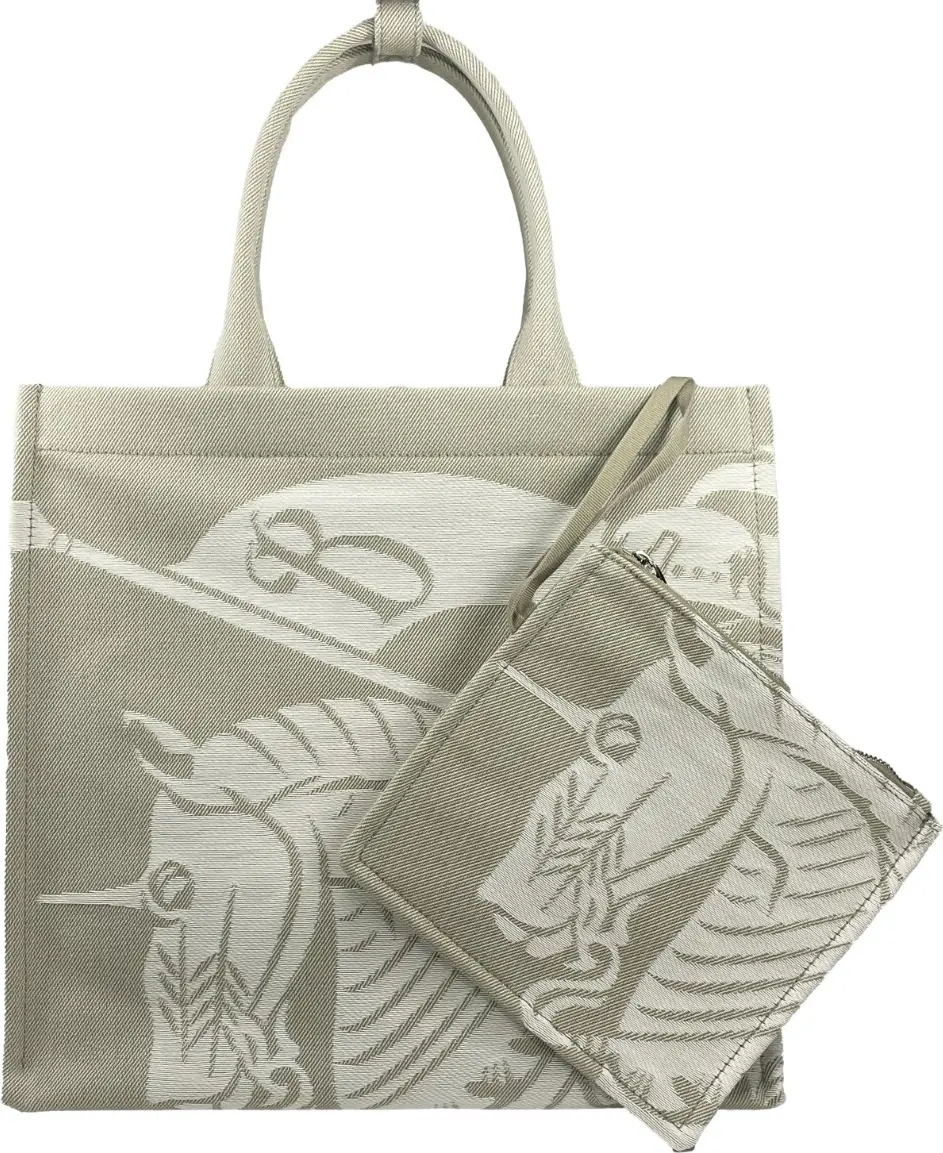 Burberry EKD Canvas Tote Bag sumqshli sumka tanga sumkasi bilan