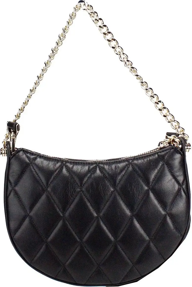 Kate Spade Carey Small Qora Materialdan Tikilgan Zamokli Zamokli Zamokli Sumka Crossbody