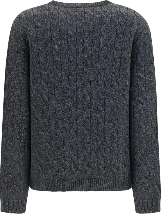 Valentino Gray Wool Oves Aries sviter