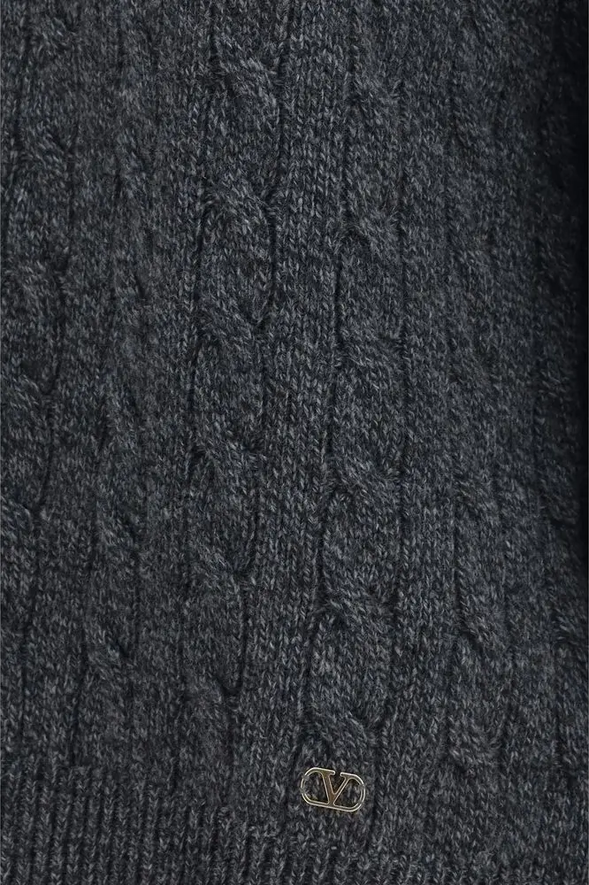 Valentino Gray Wool Oves Aries sviter