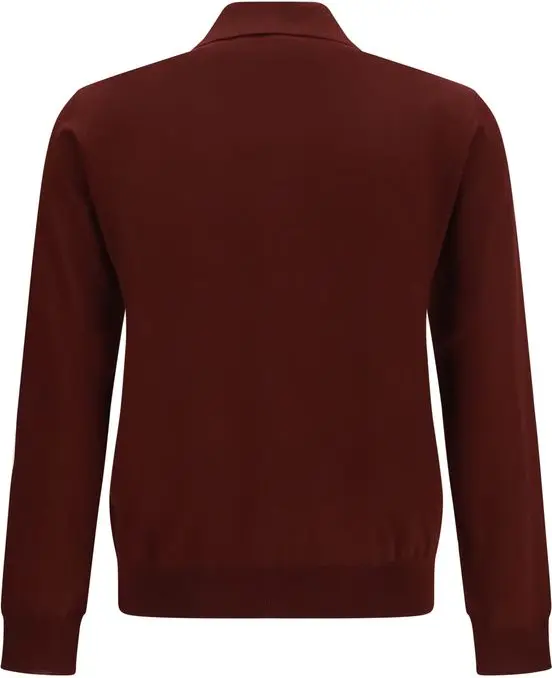 Polo Shirt Valentino Bordeaux Wool Oves Aries