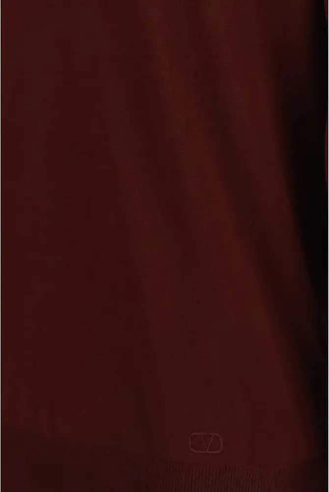 Polo Shirt Valentino Bordeaux Wool Oves Aries