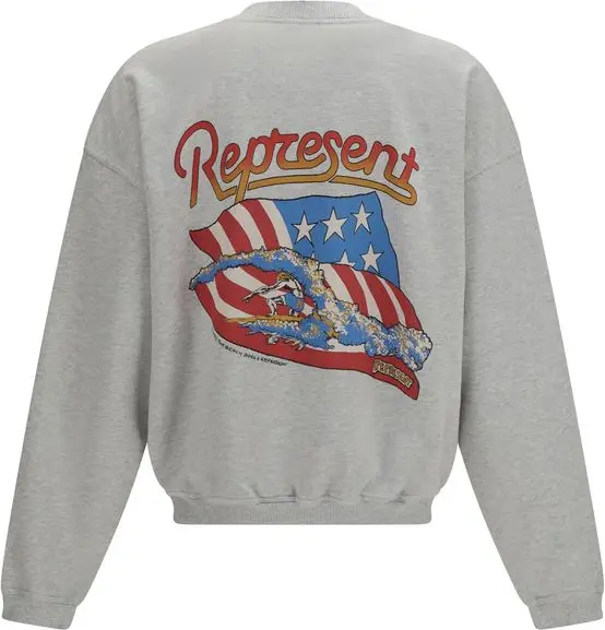 Kulrang kapalak paxta sweatshirt