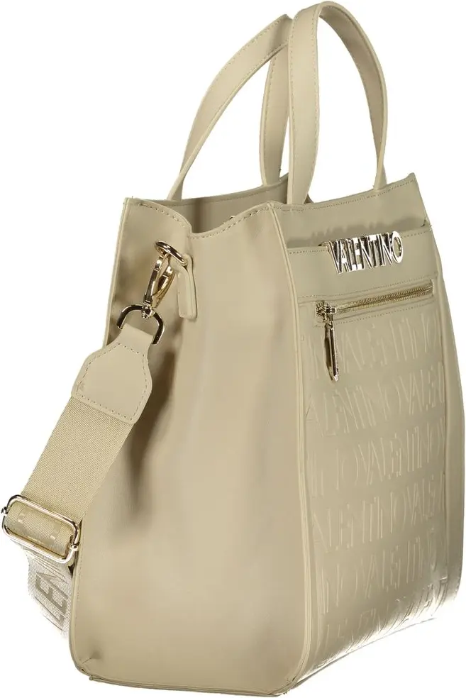 Handbag Valentino Beige Polyethylene