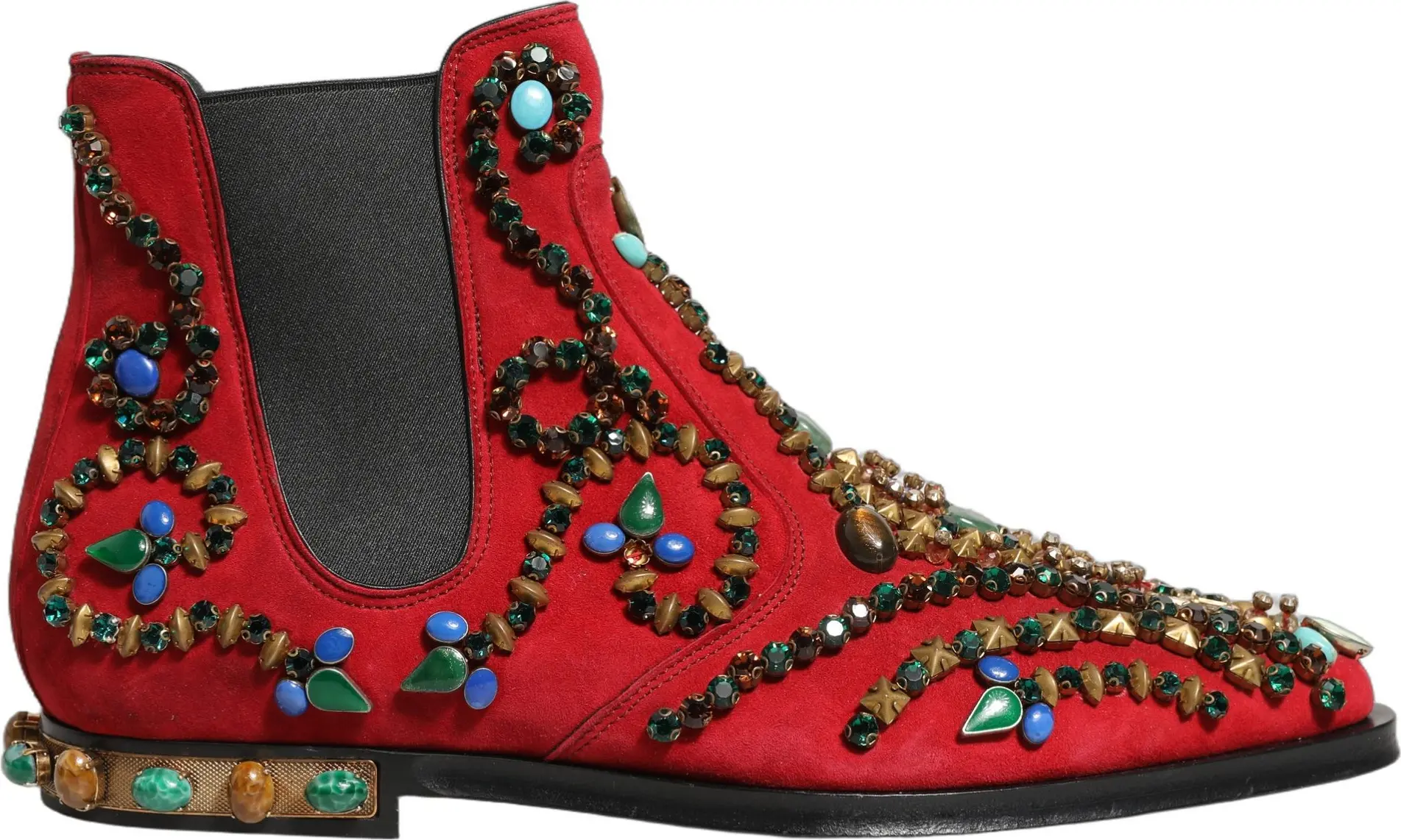 Ботильоны Dolce & Gabbana Красные с декором