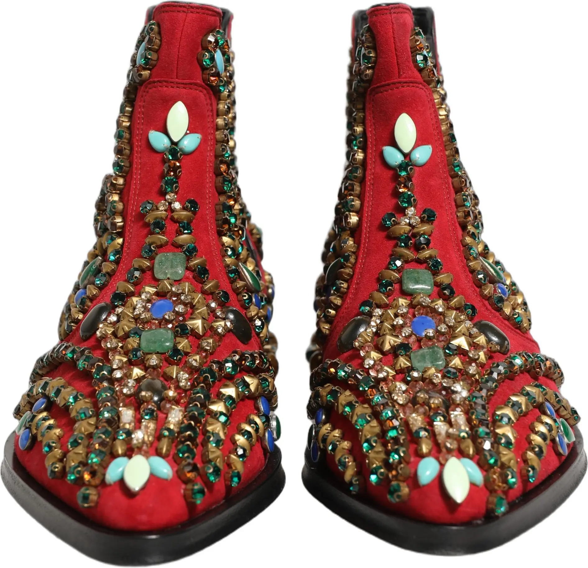 Ботильоны Dolce & Gabbana Красные с декором