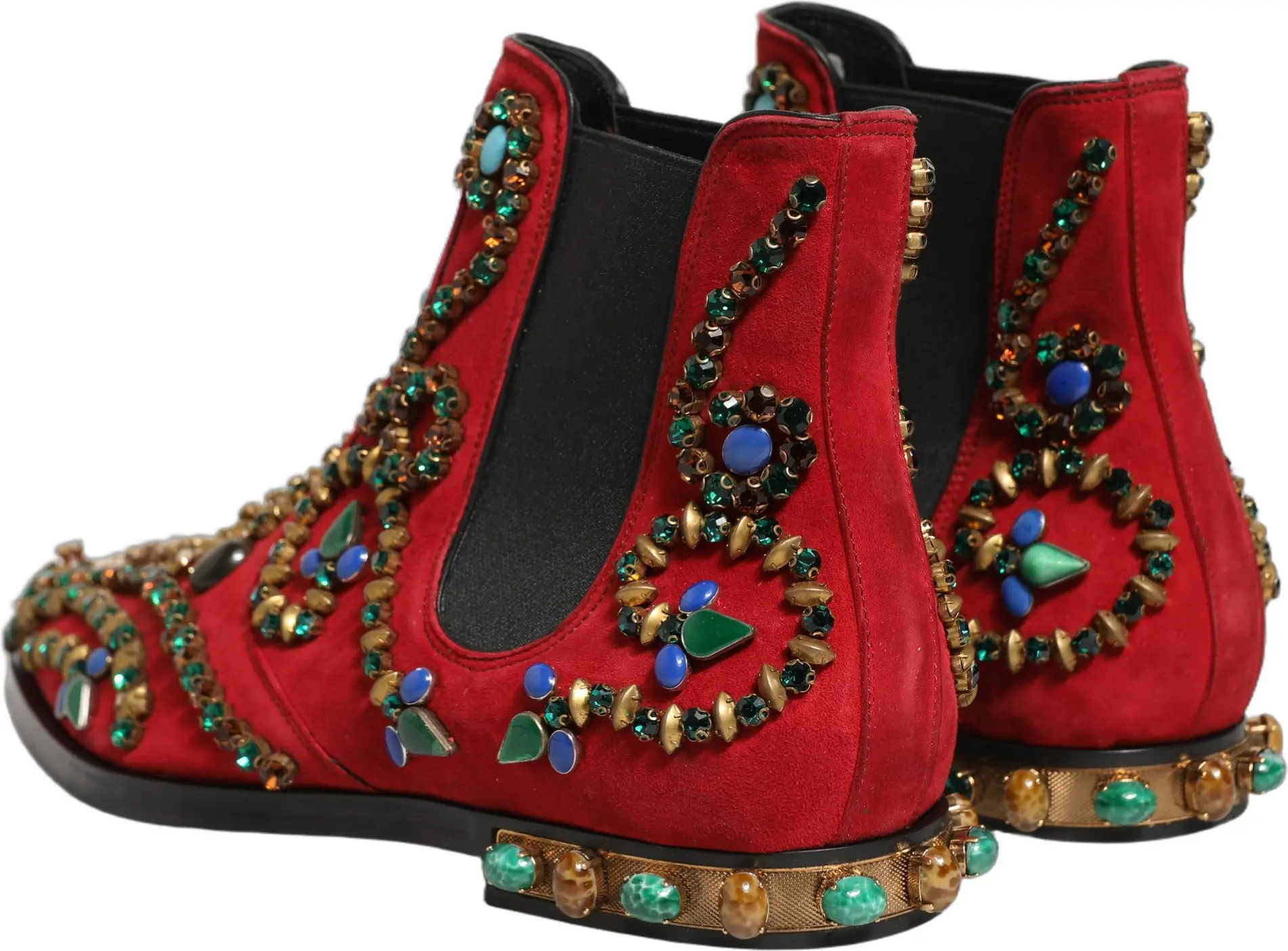 Ботильоны Dolce & Gabbana Красные с декором