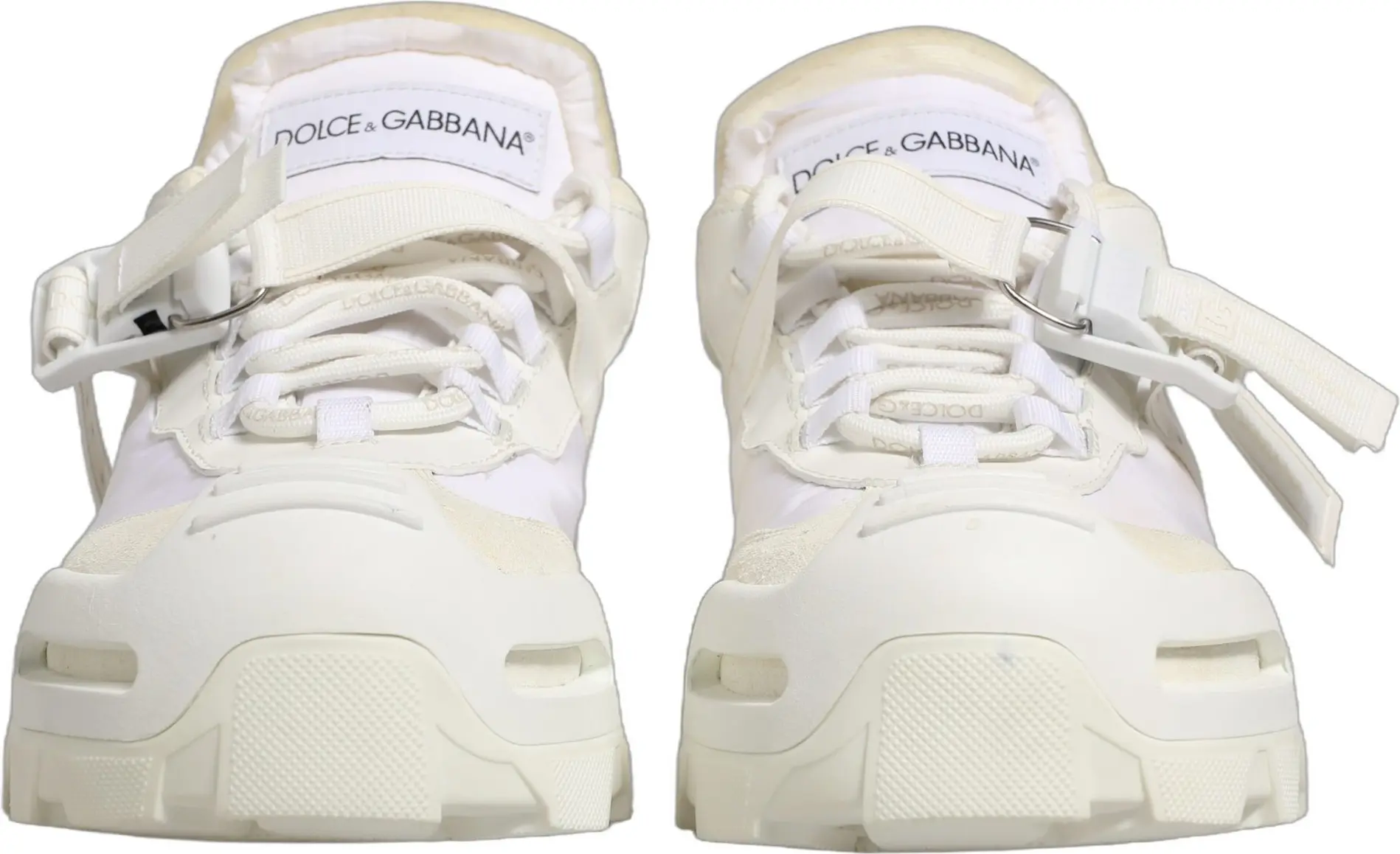 Кроссовки Dolce & Gabbana White Airmaster с низкой посадкой