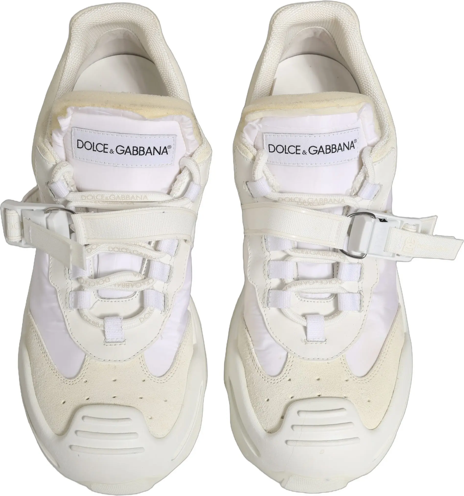 Кроссовки Dolce & Gabbana White Airmaster с низкой посадкой