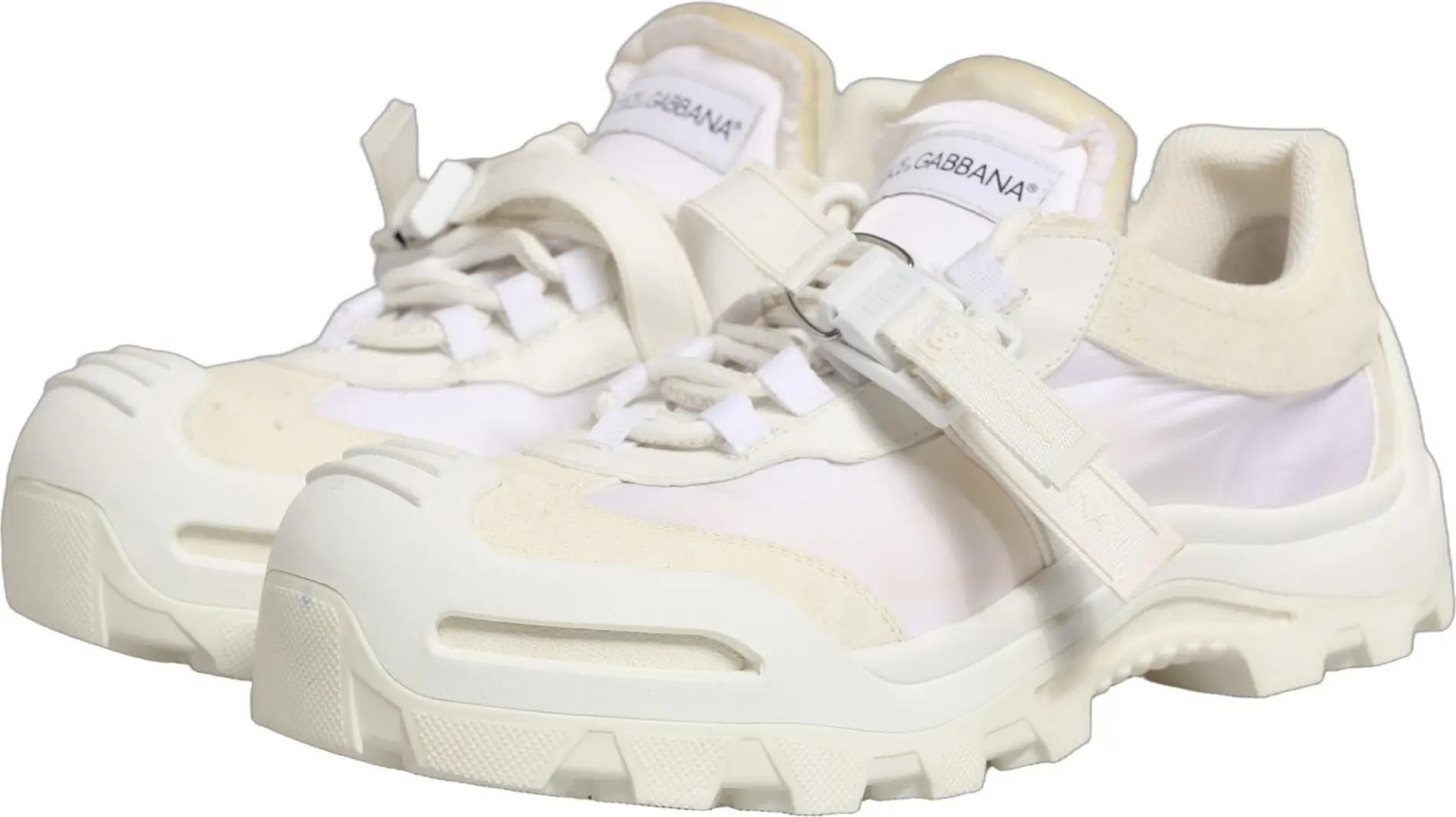 Кроссовки Dolce & Gabbana White Airmaster с низкой посадкой