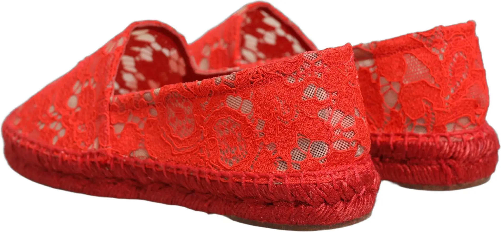 Espadrille flats loafers Dolce & Gabbana Red Taormina
