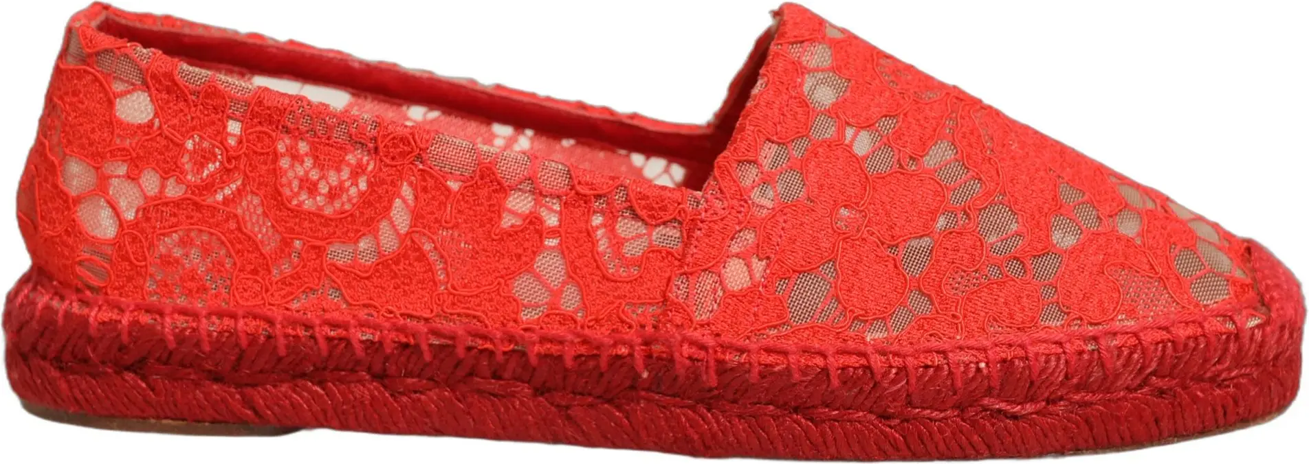 Espadrille flats loafers Dolce & Gabbana Red Taormina