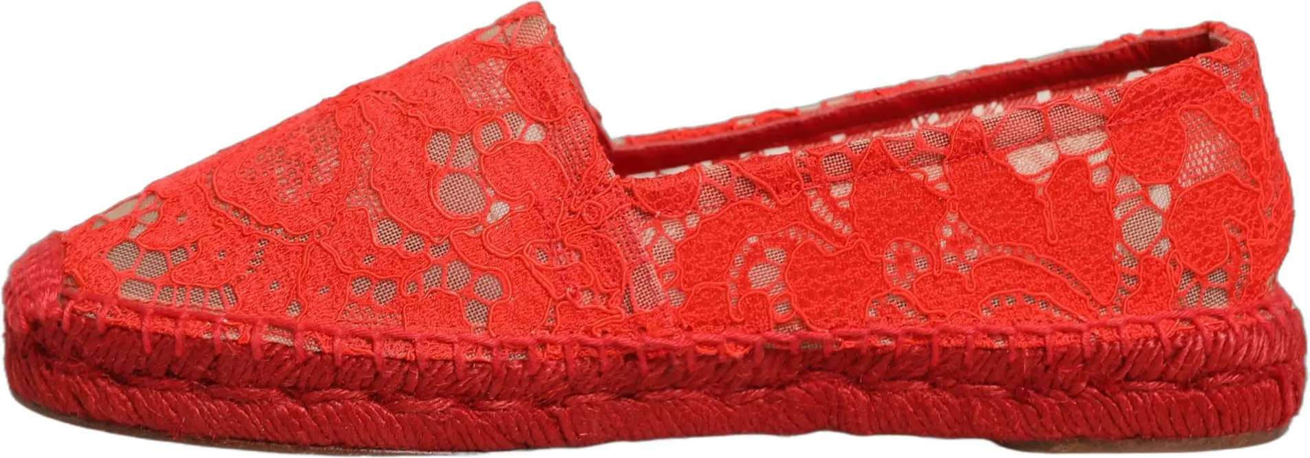 Espadrille flats loafers Dolce & Gabbana Red Taormina