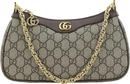 Brown Cotton Shoulder Bag Gucci