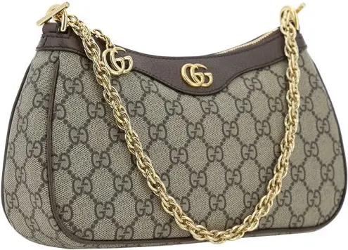 Brown Cotton Shoulder Bag Gucci
