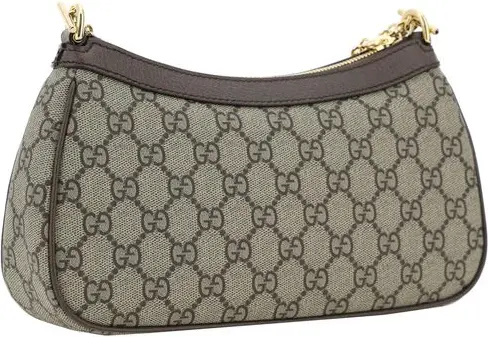 Brown Cotton Shoulder Bag Gucci